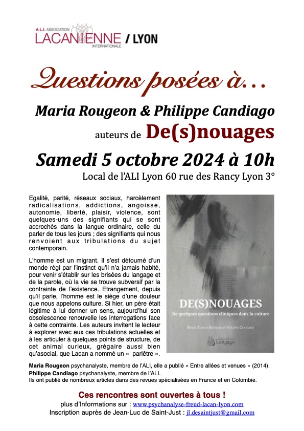 Affiche Desnouages 05 10 24