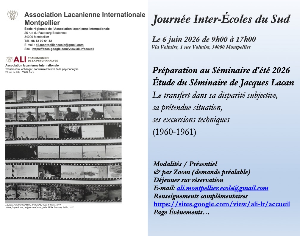 Affiche ALI Montpellier 6 juin 2026 Journée Inter Écoles du Sud