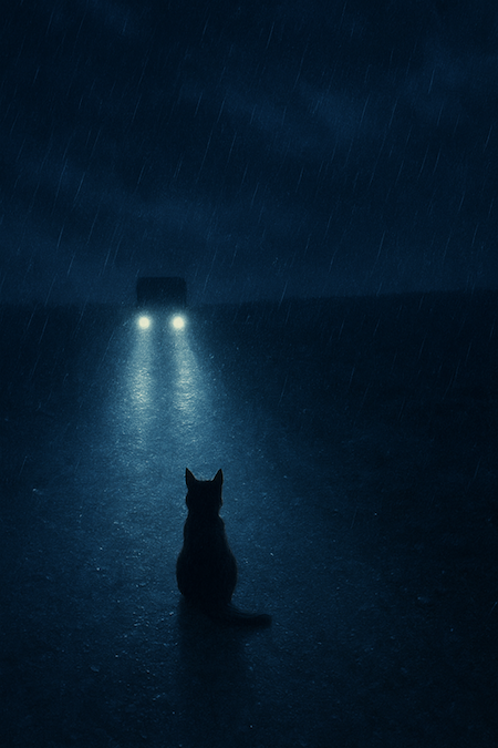 chat capte par camion